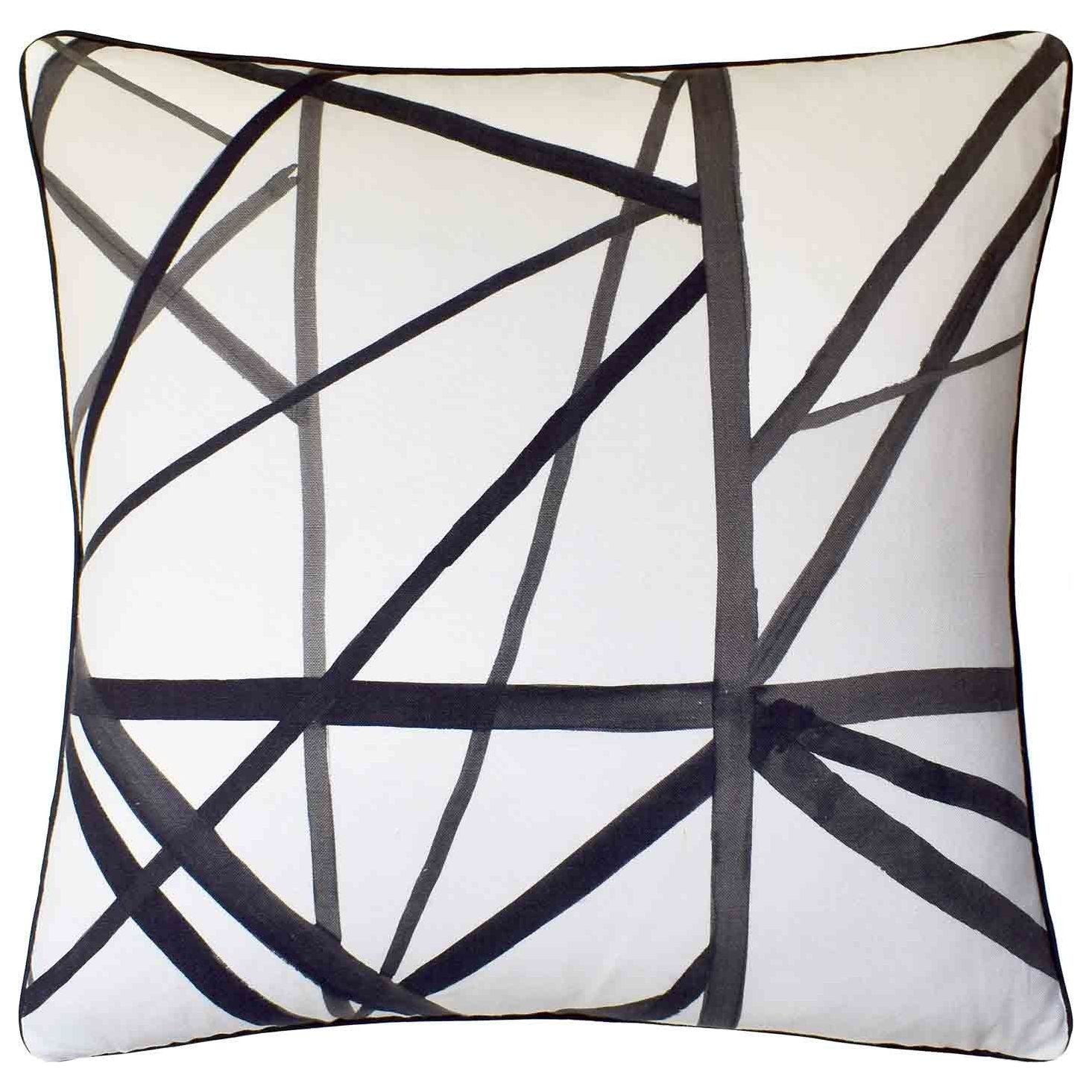 22X22 CHANNELS EBONY PILLOW