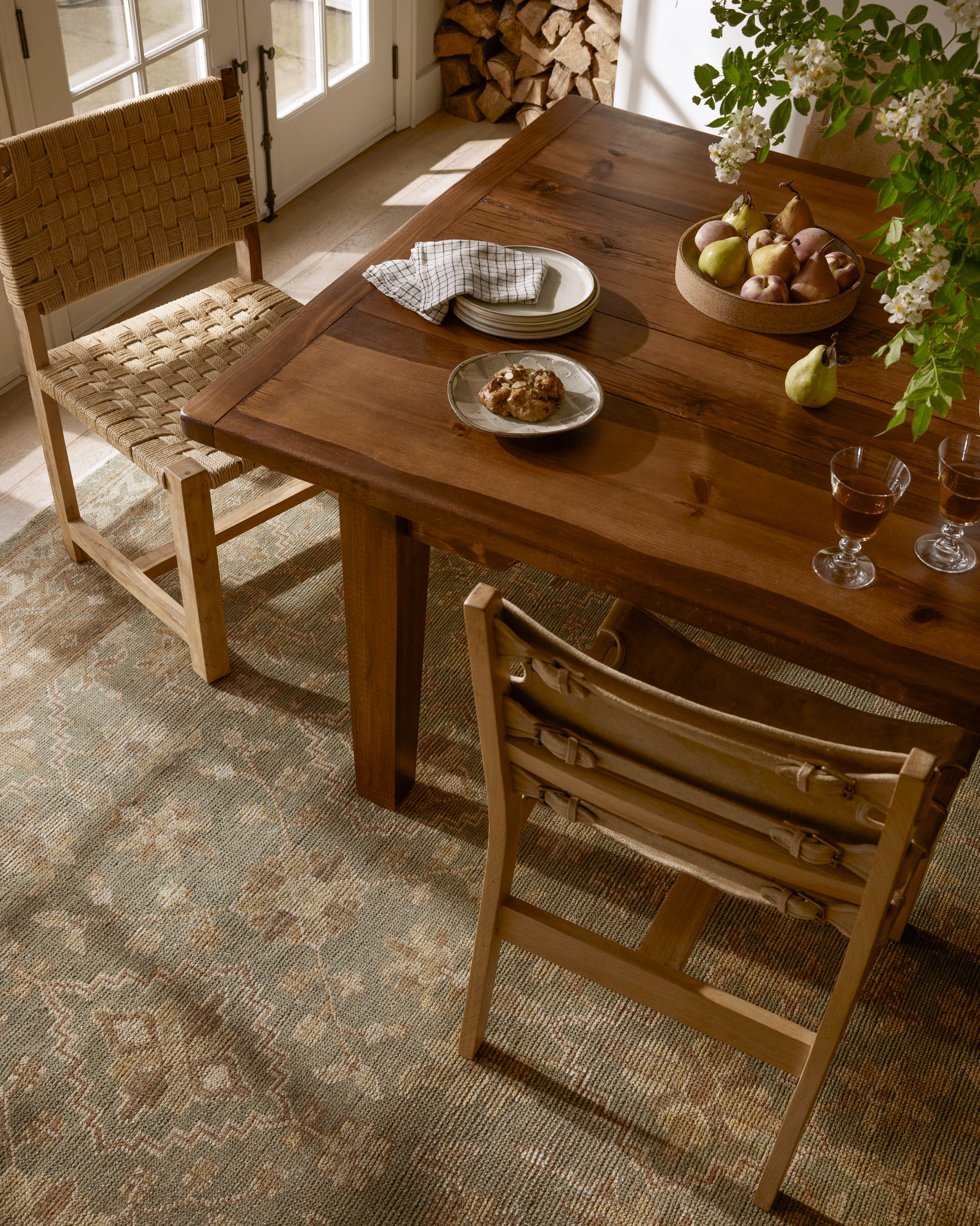 HEIRLOOM AQUA-TERRACOTTA RUG/RUNNER