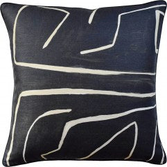 22x22 GRAFFITO ONYX/BEIGE PILLOW