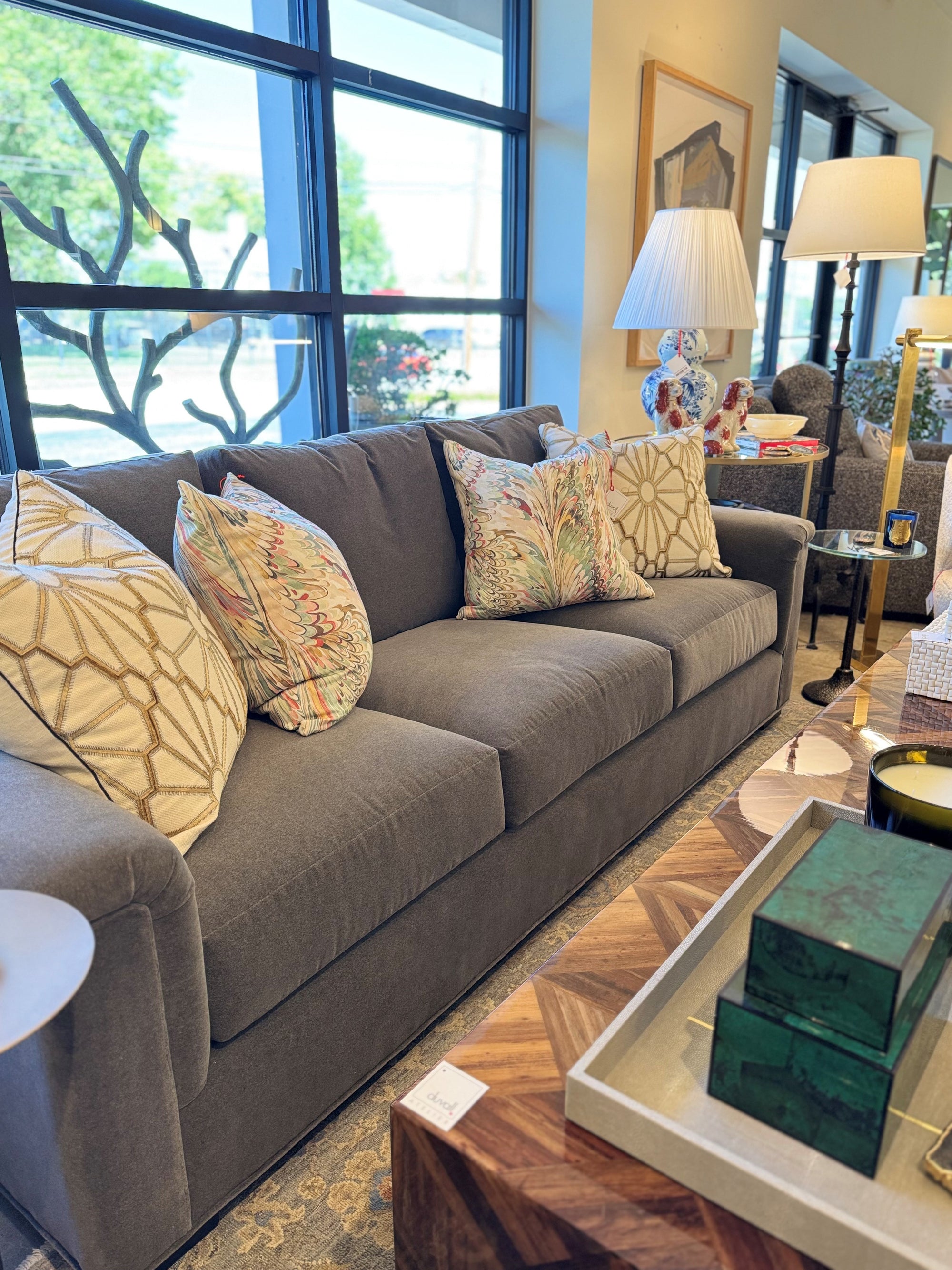 SHELDON SOFA Grey Flannel Velvet, duvallatelier.com