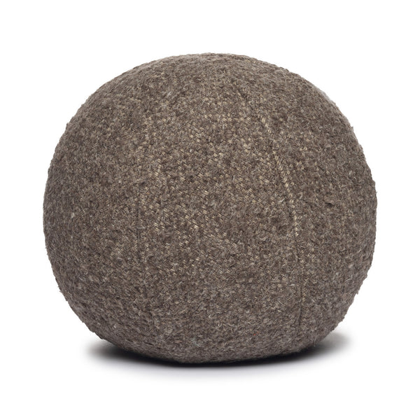 10" SPHERE PILLOW IN SOFT OATMEAL FABRIC