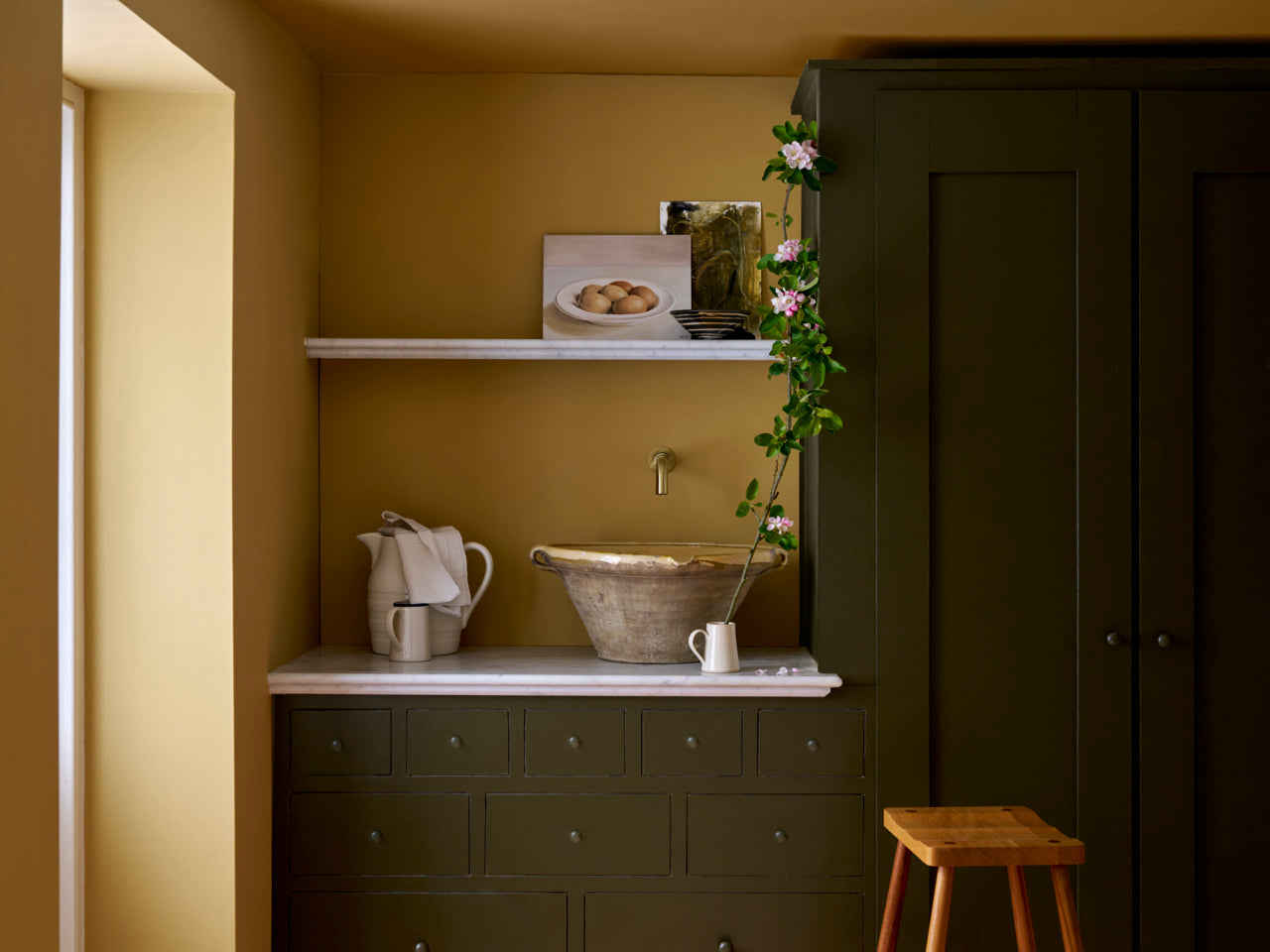 Farrow &Ball Reduced Green No. 313 paint, duvallatelier.com