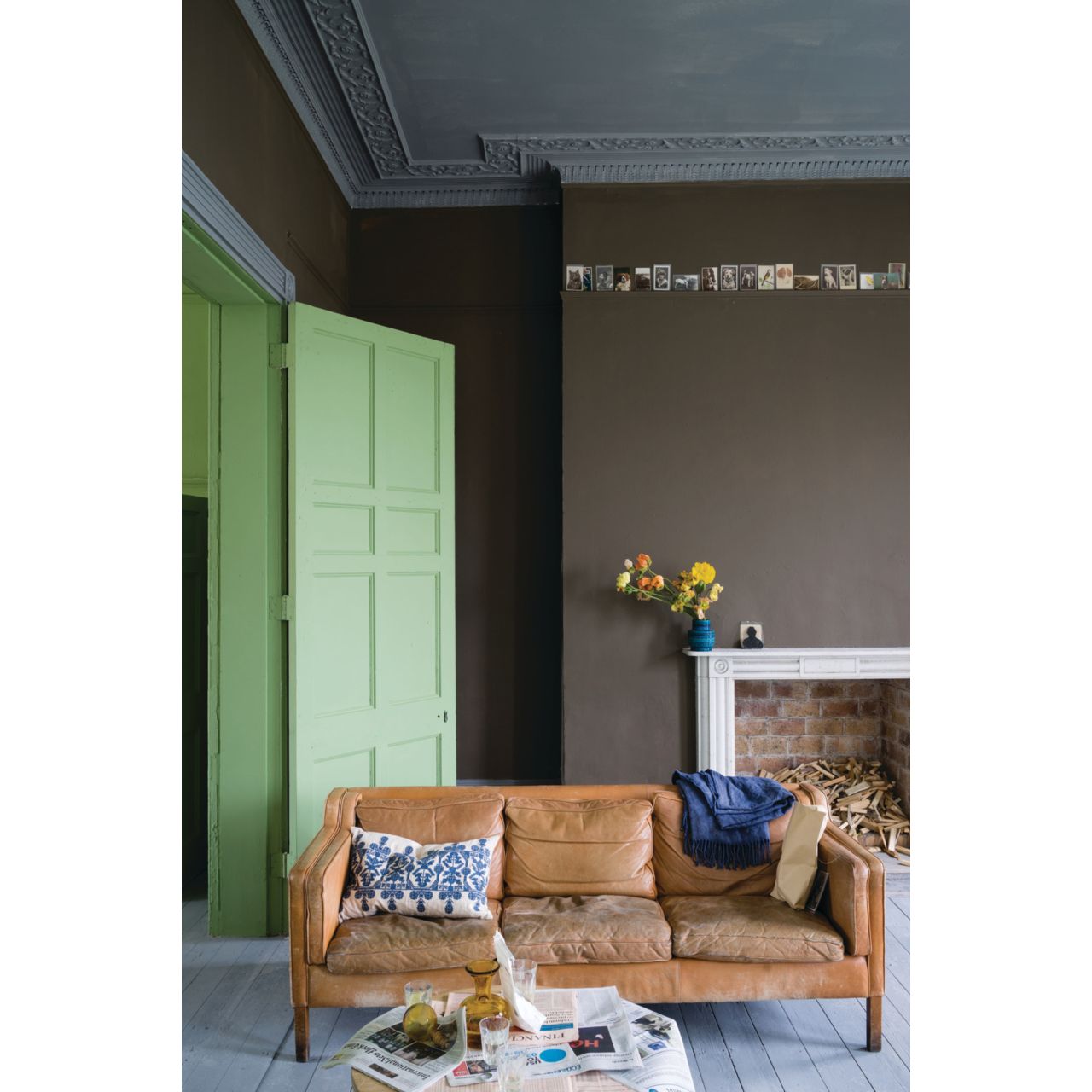 Farrow &amp; Ball Salon Drab No. 290 paint, duvallatelier.com