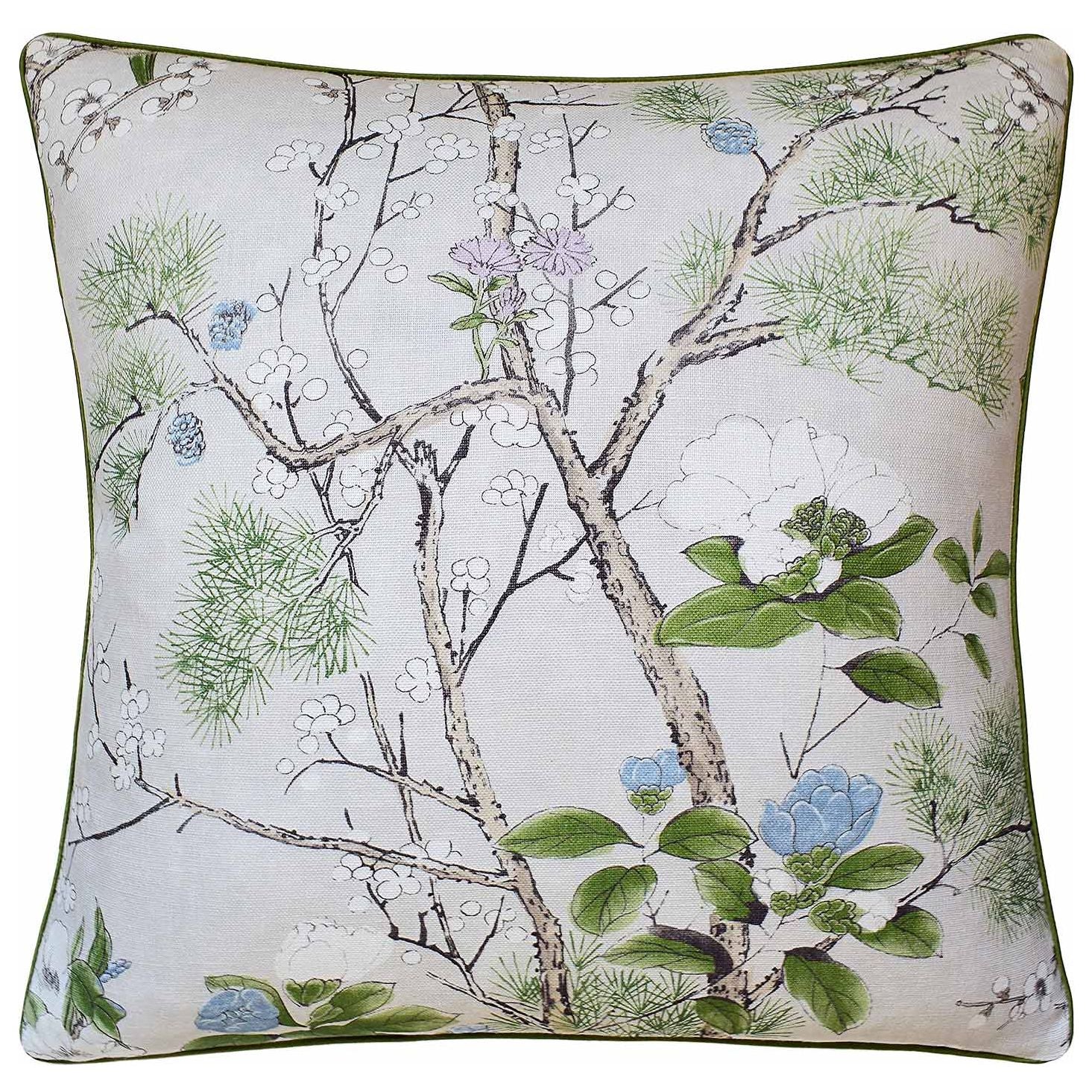 22x22 KATSURA CREAM AND LAVENDER PILLOW