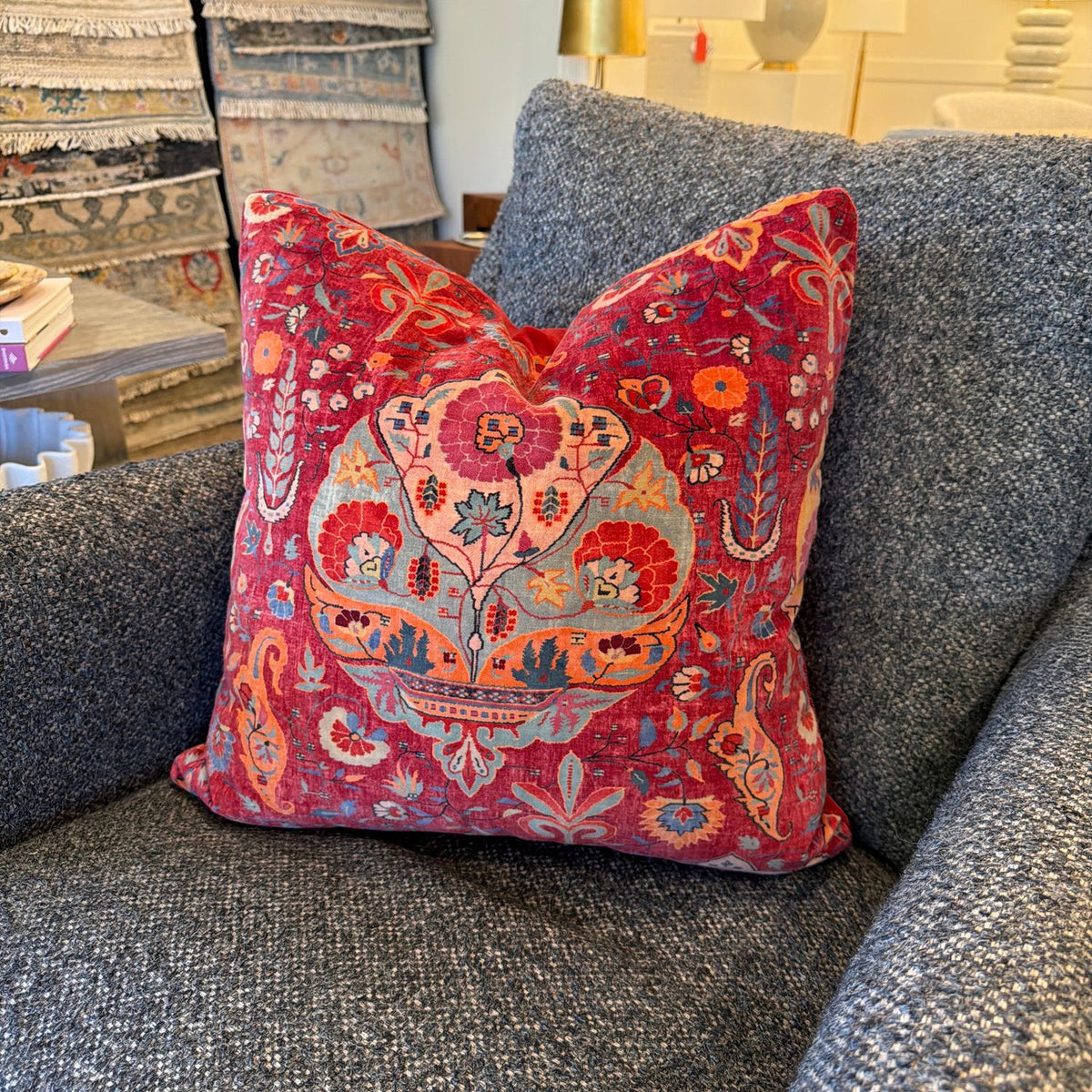 ATELIER COLLECTION PILLOW- DARYA GRENAT PILLOW, duvallatelier.com