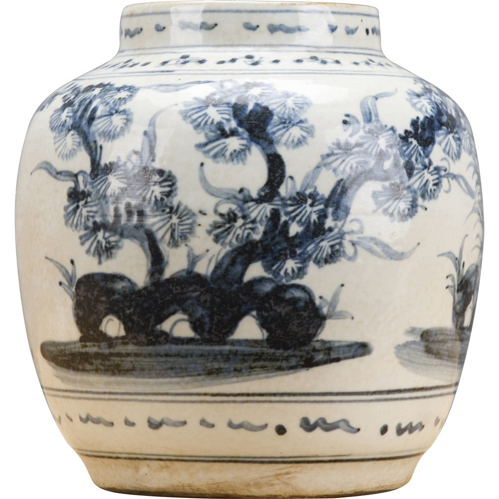 BLUE & WHITE GINGER JAR