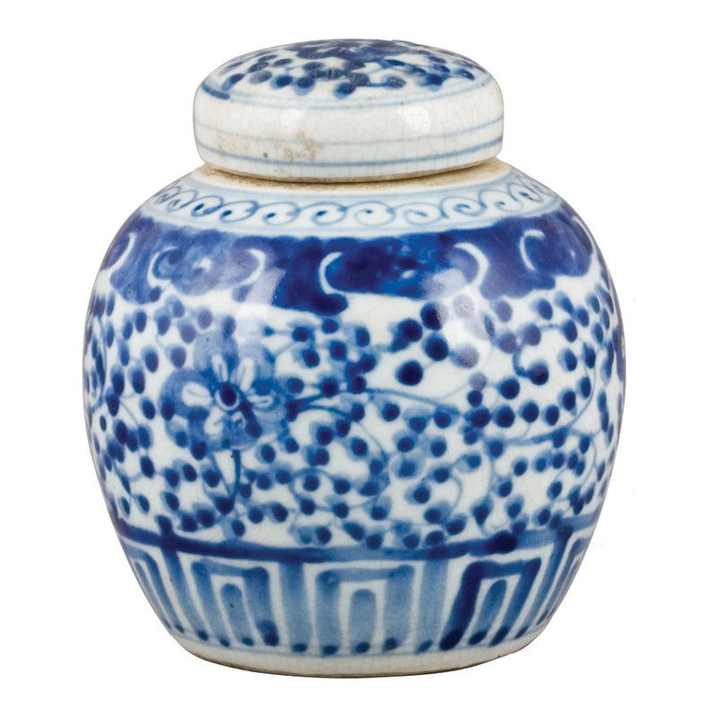 BLUE & WHITE BULB JAR