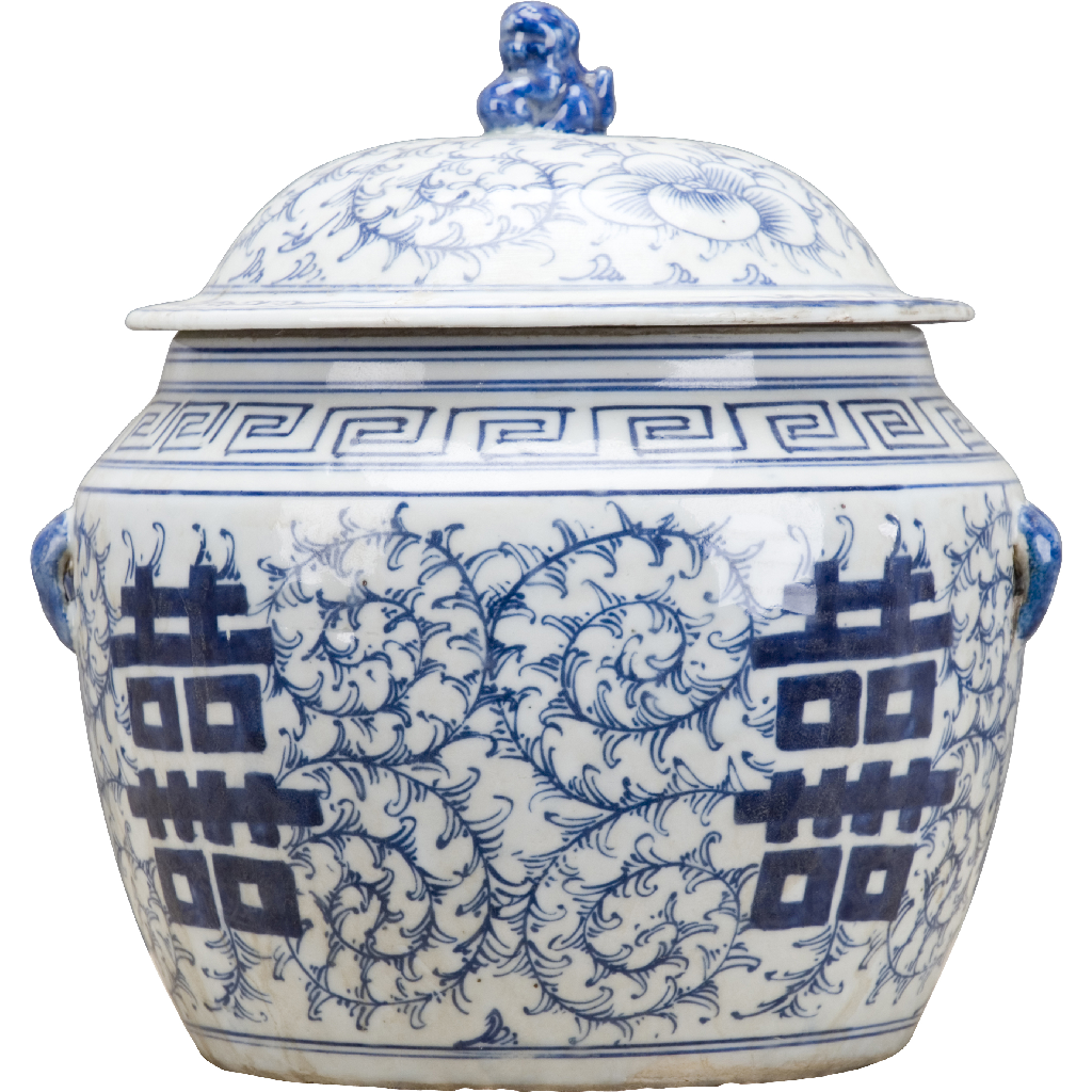 Blue and White Double Happiness Box