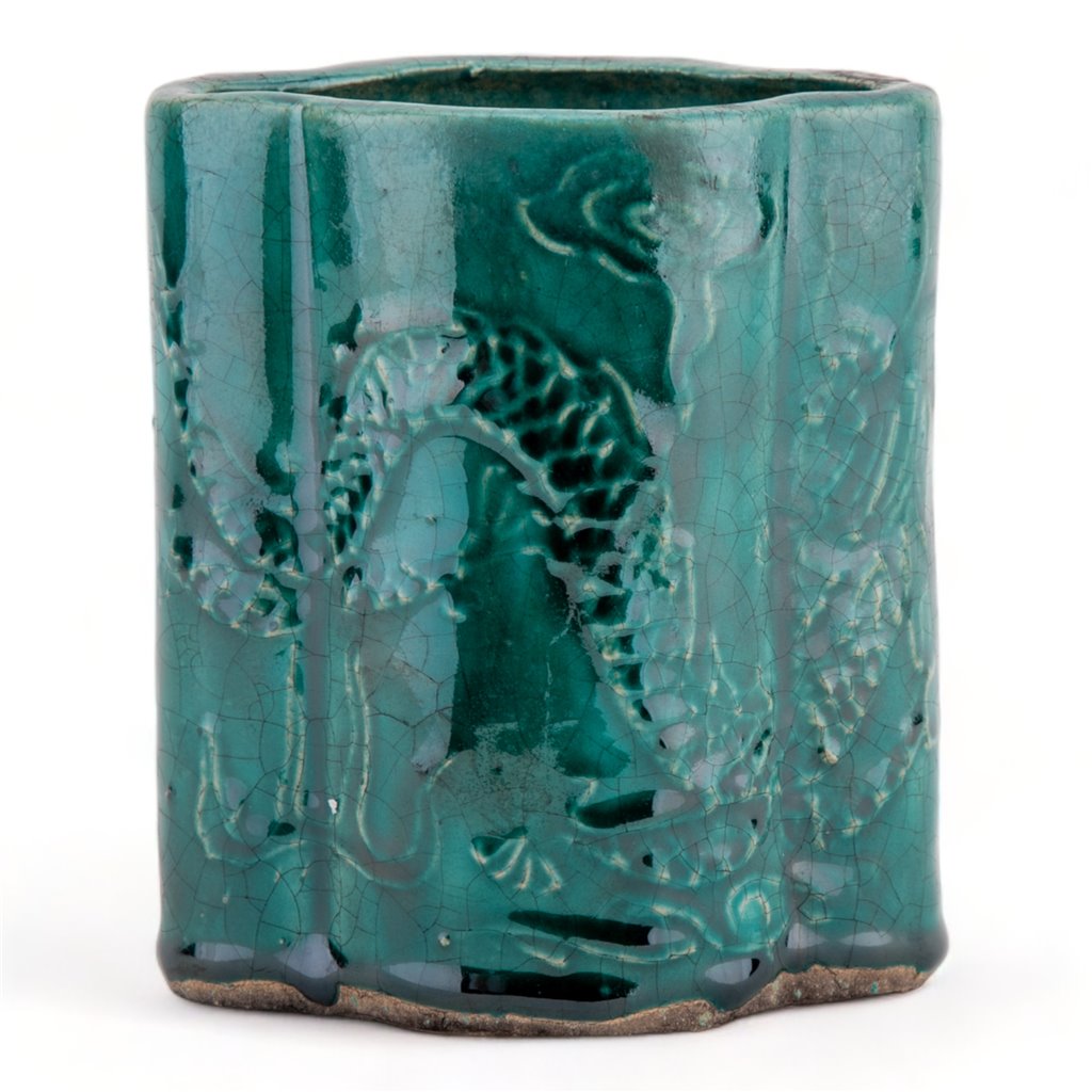 Green Plum Dragon Vase