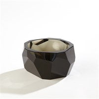 MULTI FACET CRYSTAL BOWL GREY SM