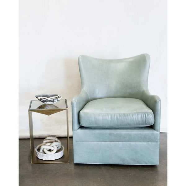 PEYTON SWIVEL CHAIR - Mont Blanc Seaglass Leather