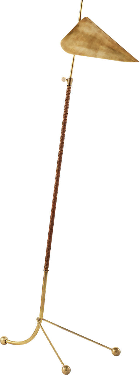 Moresby Floor Lamp in Hand-Rubbed Antique Brass, duvallatelier.com