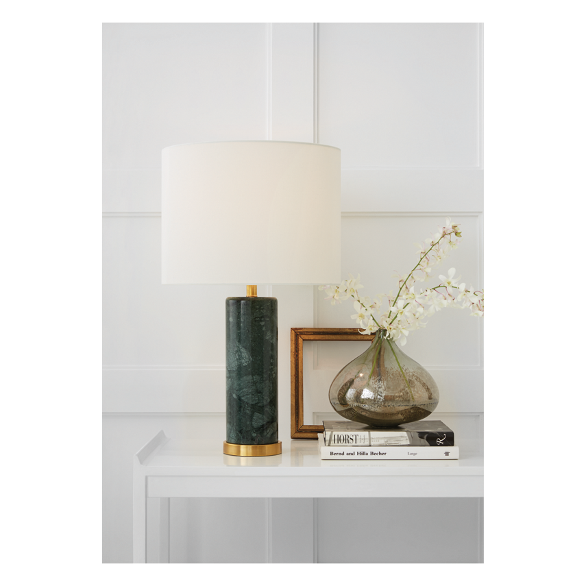 CLIFF TABLE LAMP WITH LINEN SHADE, duvallatelier.com