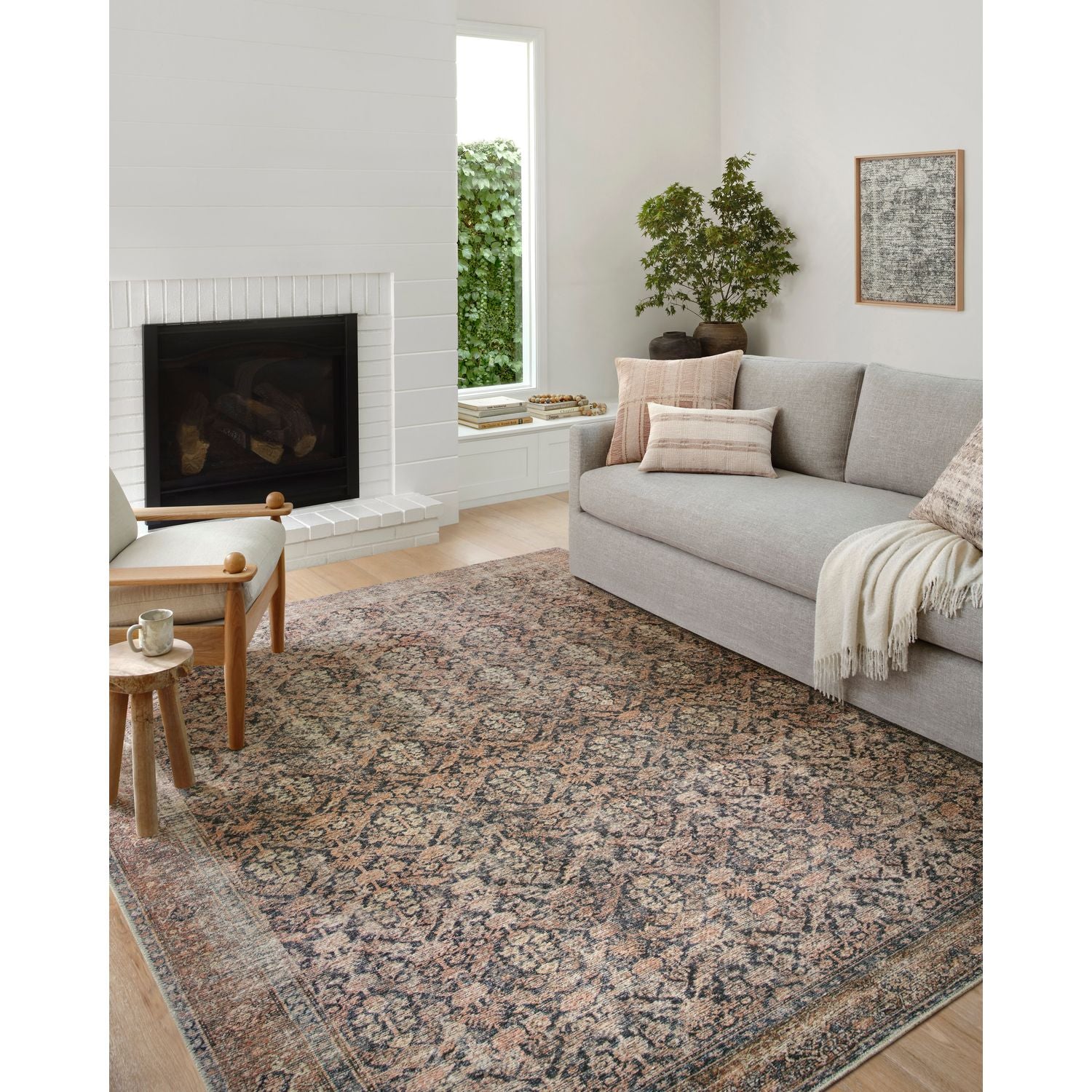 BILLIE INK-SALMON RUG, duvallatelier.com