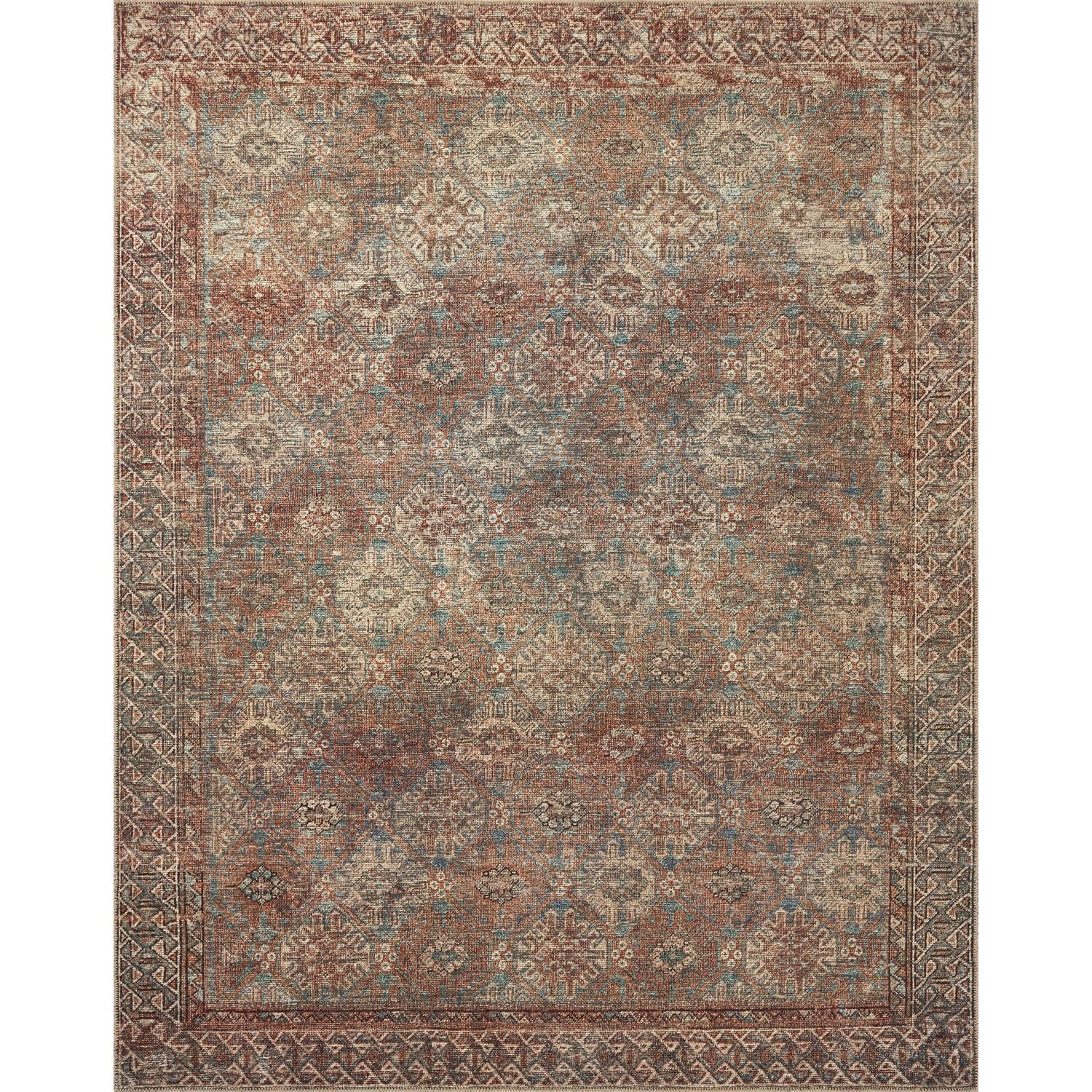 BILLIE AQUA-RUST RUG,duvallatelier.com