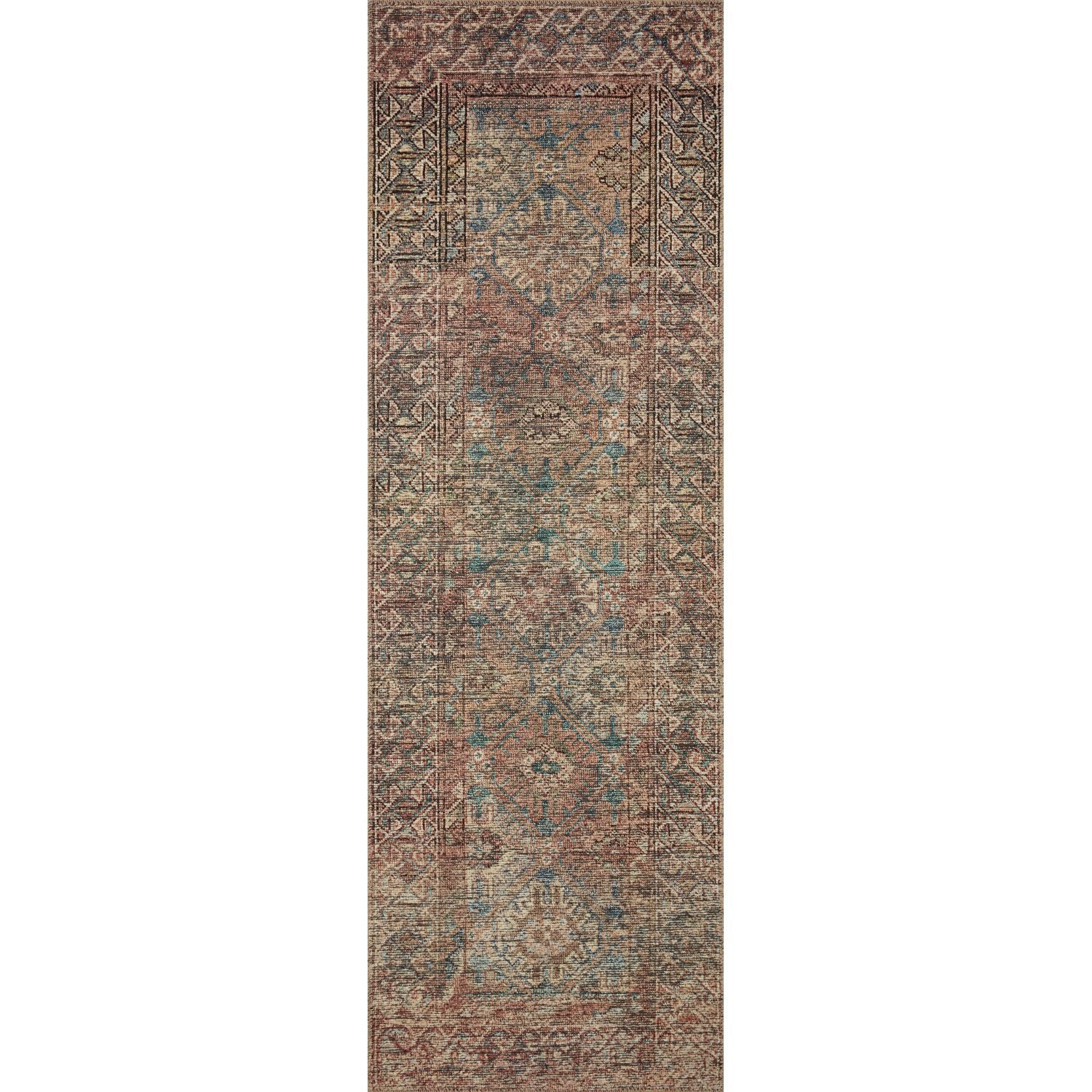 BILLIE AQUA-RUST RUG,duvallatelier.com
