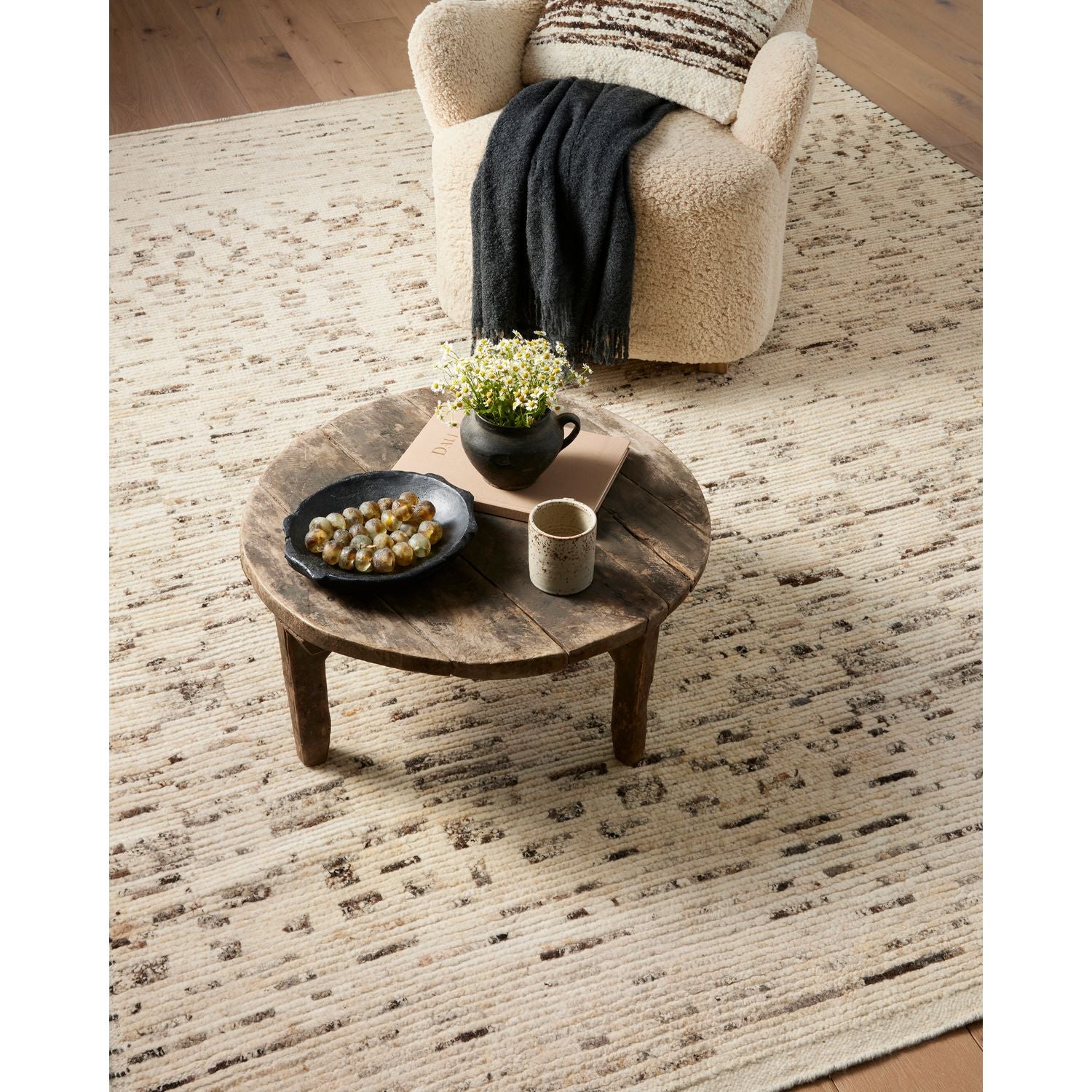 BRIYANA NATURAL-GRANITE RUG, duvallatelier.com