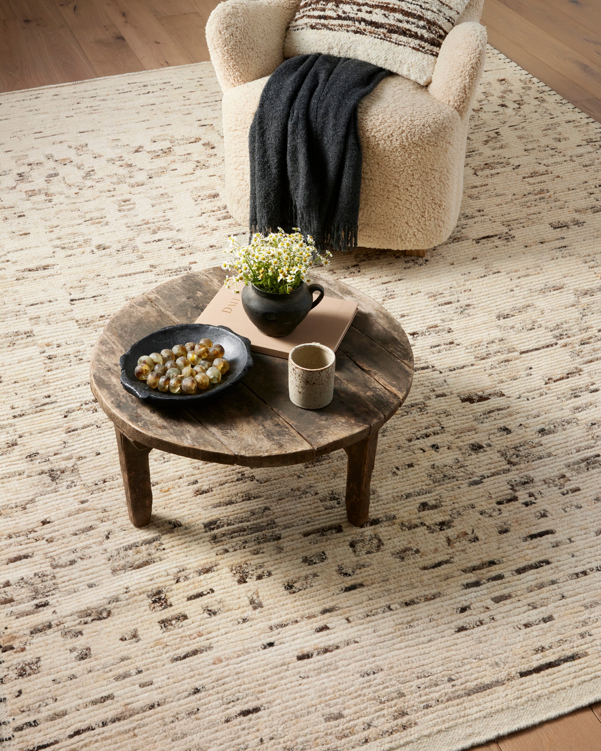BRIYANA NATURAL-GRANITE RUG, duvallatelier.com