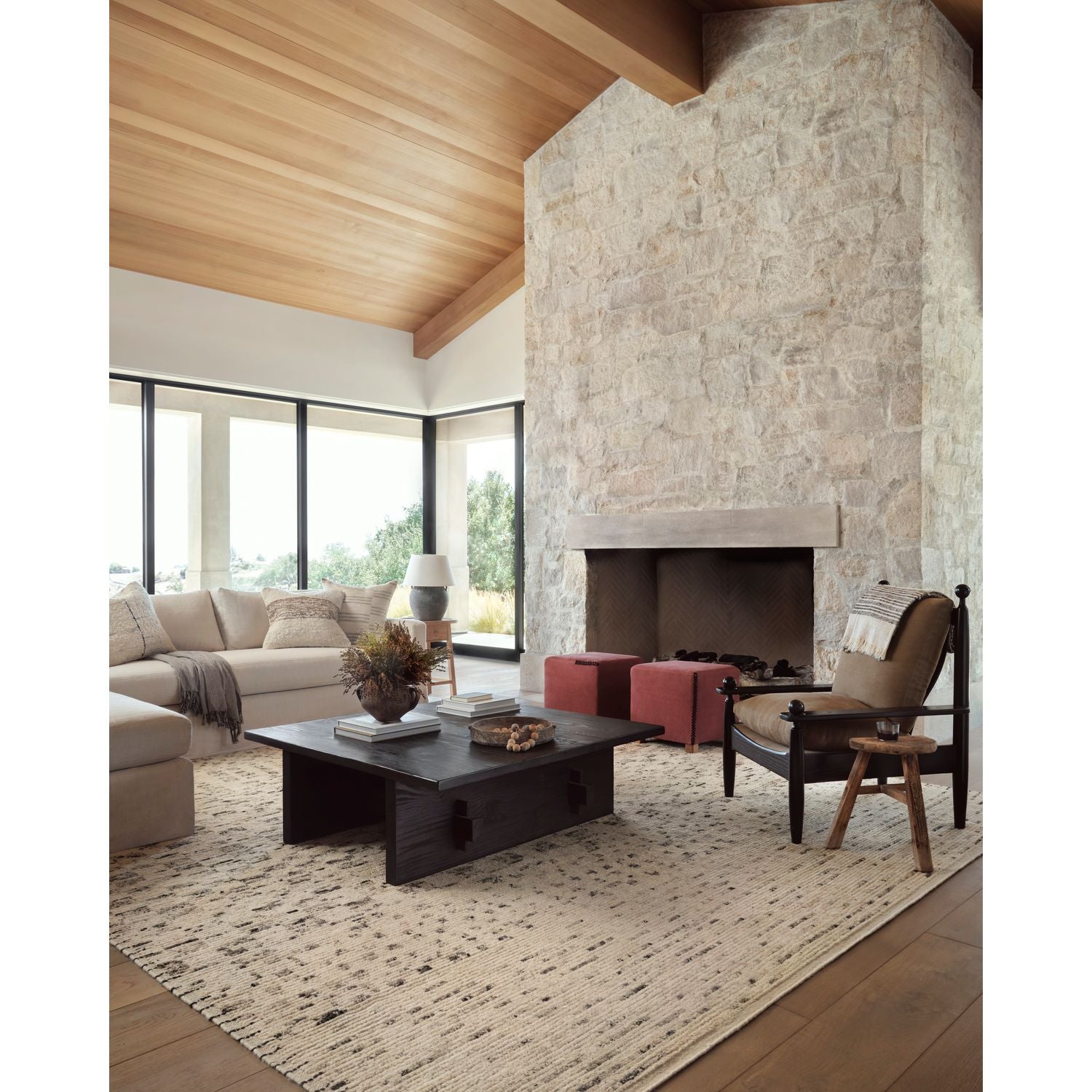 BRIYANA NATURAL-GRANITE RUG, duvallatelier.com