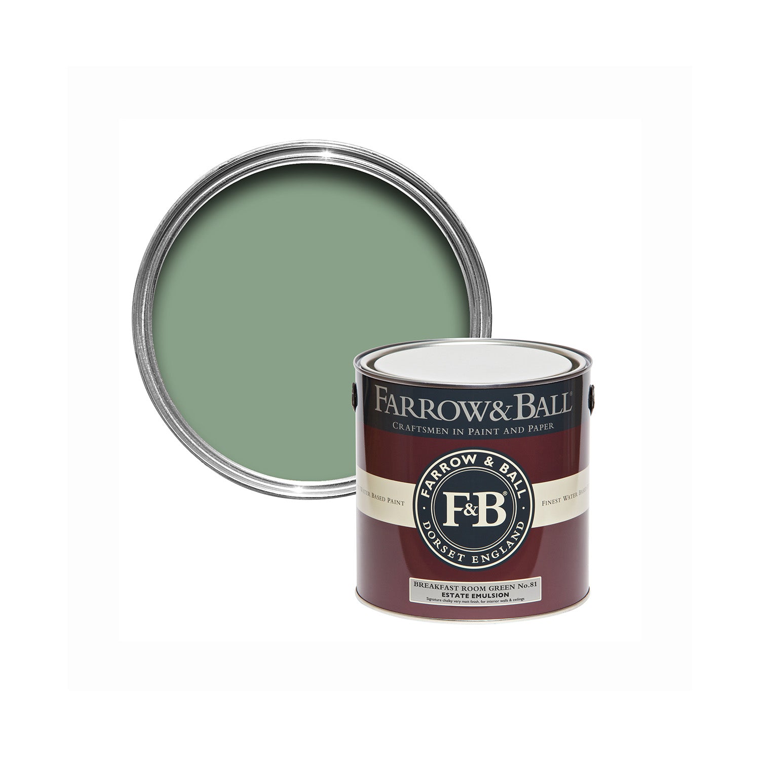 Farrow & Ball Breakfast Room Green No. 81 Sample Pot, duvallatelier.com