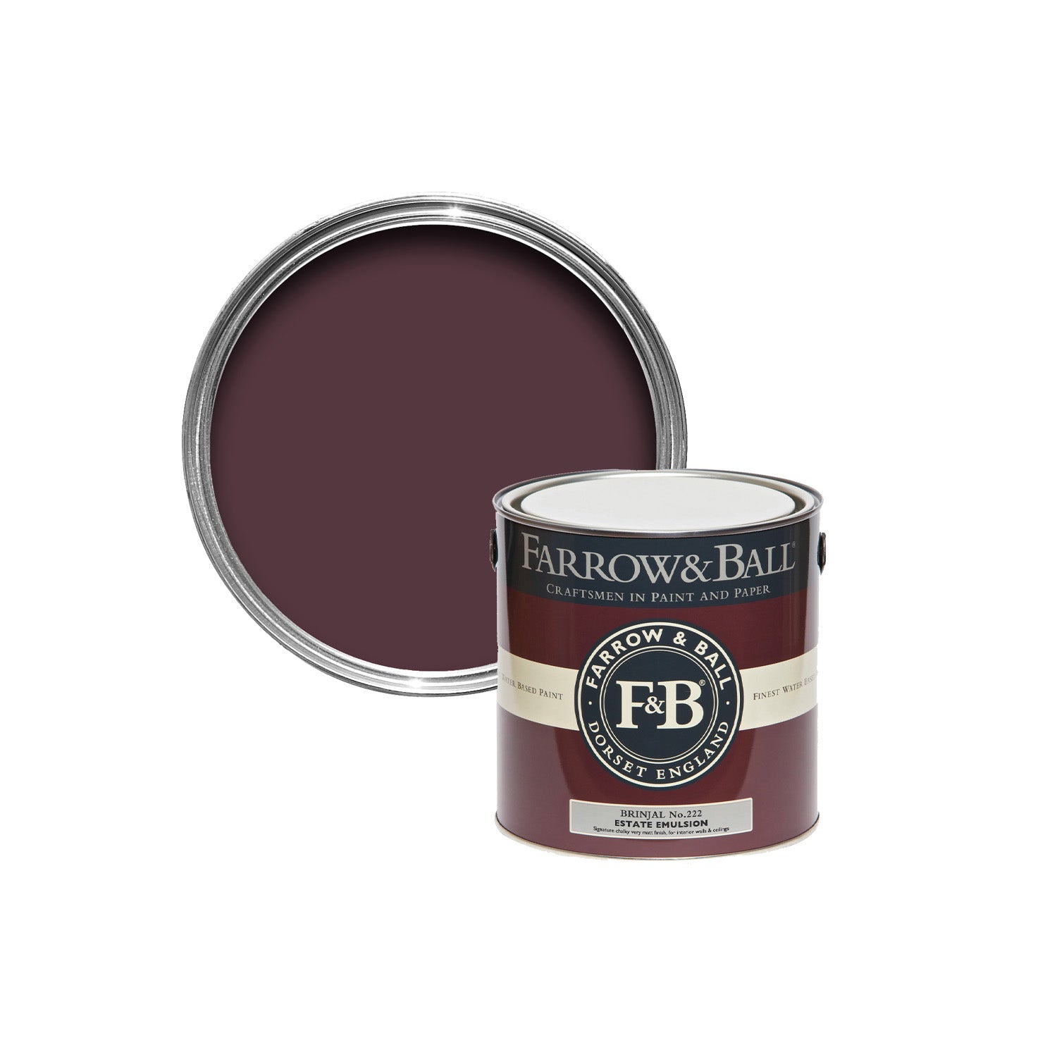 Farrow & Ball Brinjal No. 222 Sample Pot, duvallatelier.com