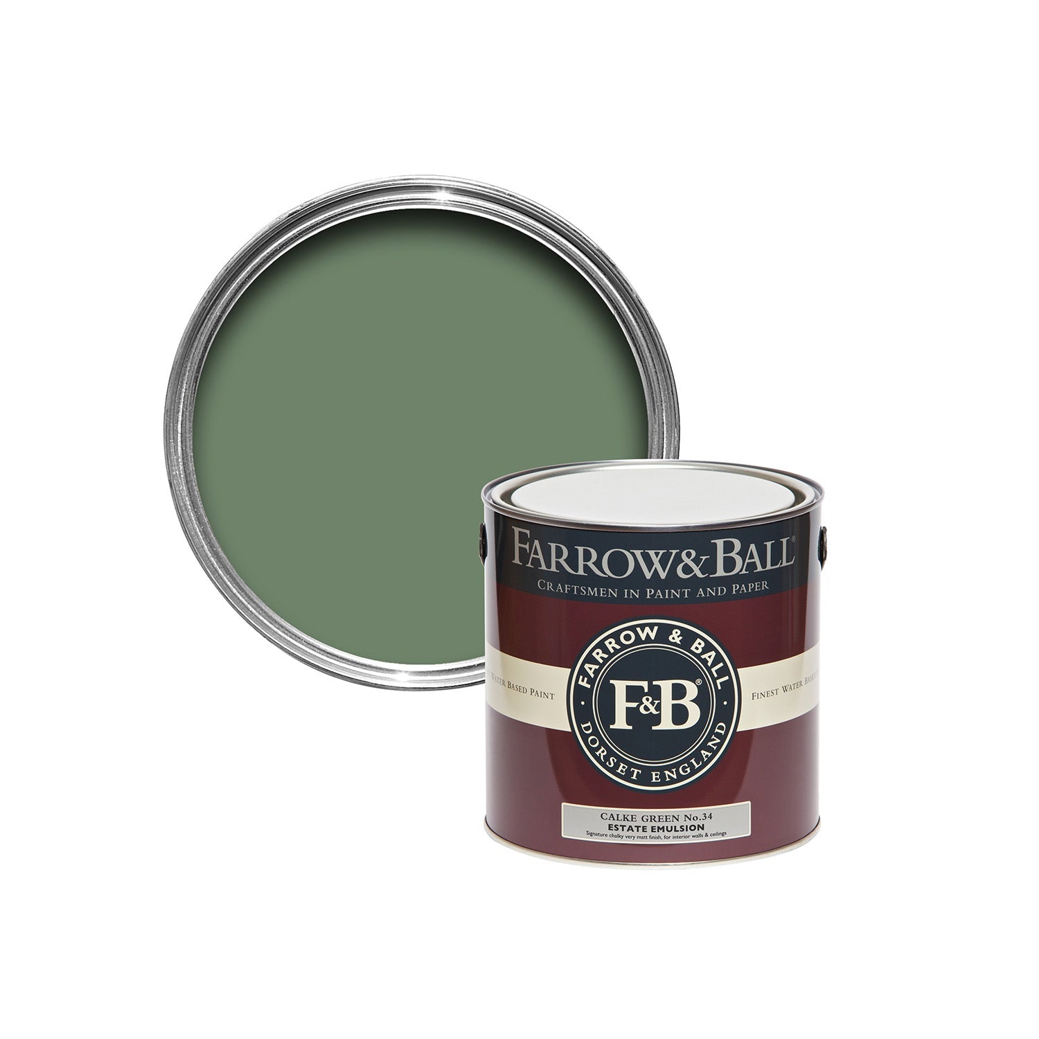 Farrow &amp; Ball Calke Green No. 34 Sample Pot, duvallatelier.com