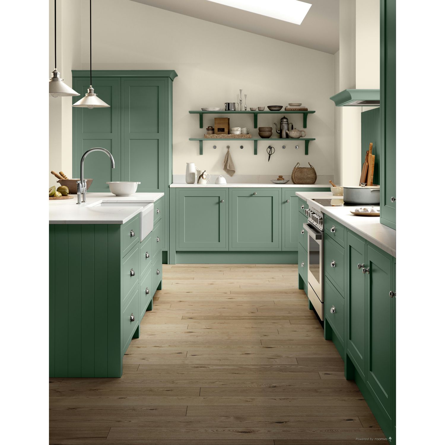 Farrow &amp; Ball Chappell Green No. 83 paint, duvallatelier.com