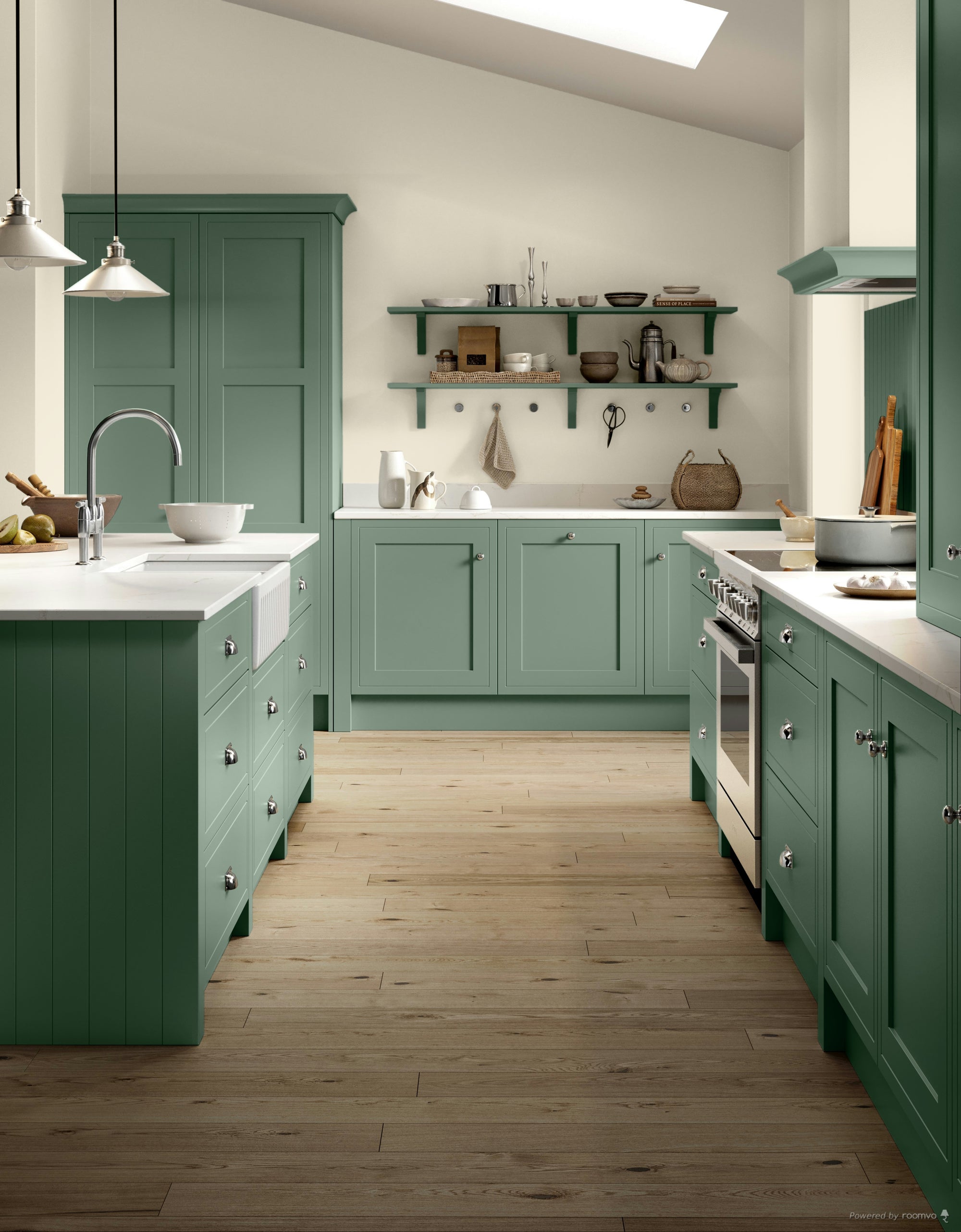 Farrow &amp; Ball Chappell Green No. 83 paint, duvallatelier.com