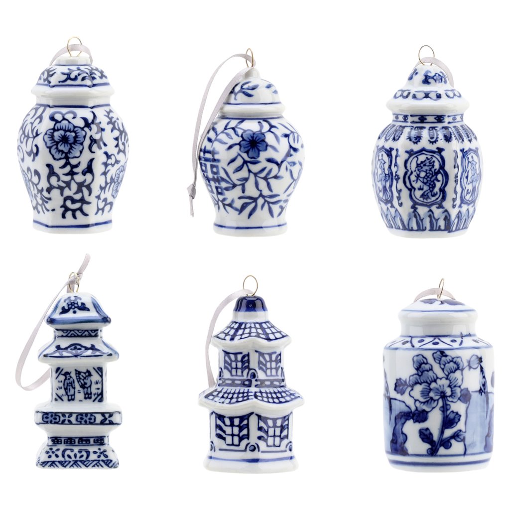 Chinoiserie Ornament Set of 6, DuvallAtelier