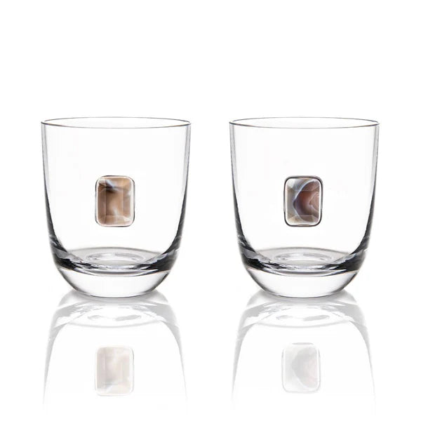 GEMSTONE DOUBLE OLD FASHIONED GLASSES SET OF 2