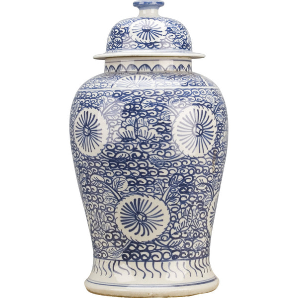 BLUE & WHITE MODERN LIDDED JAR