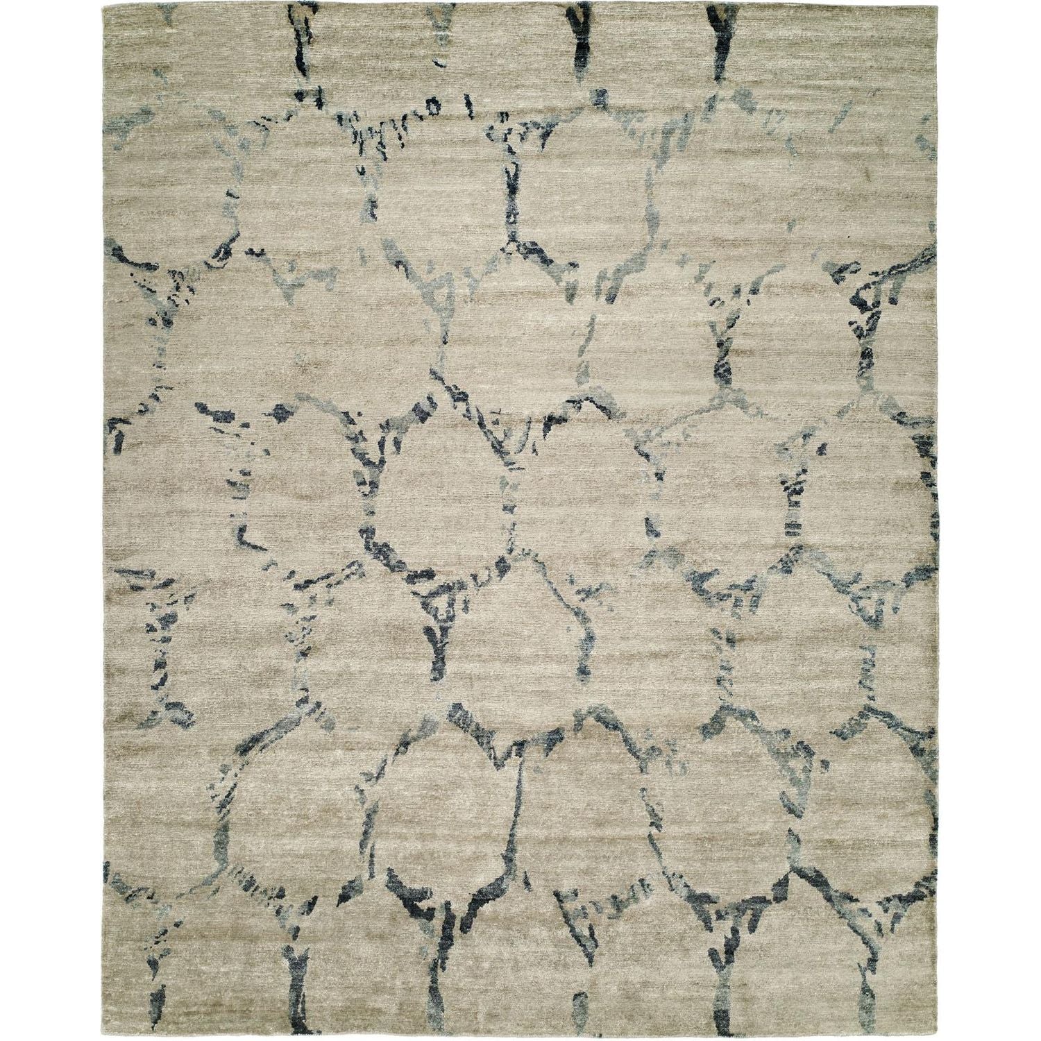 TRANSITIONAL TIBETAN WEAVE GRANITE BEIGE RUG/RUNNER
