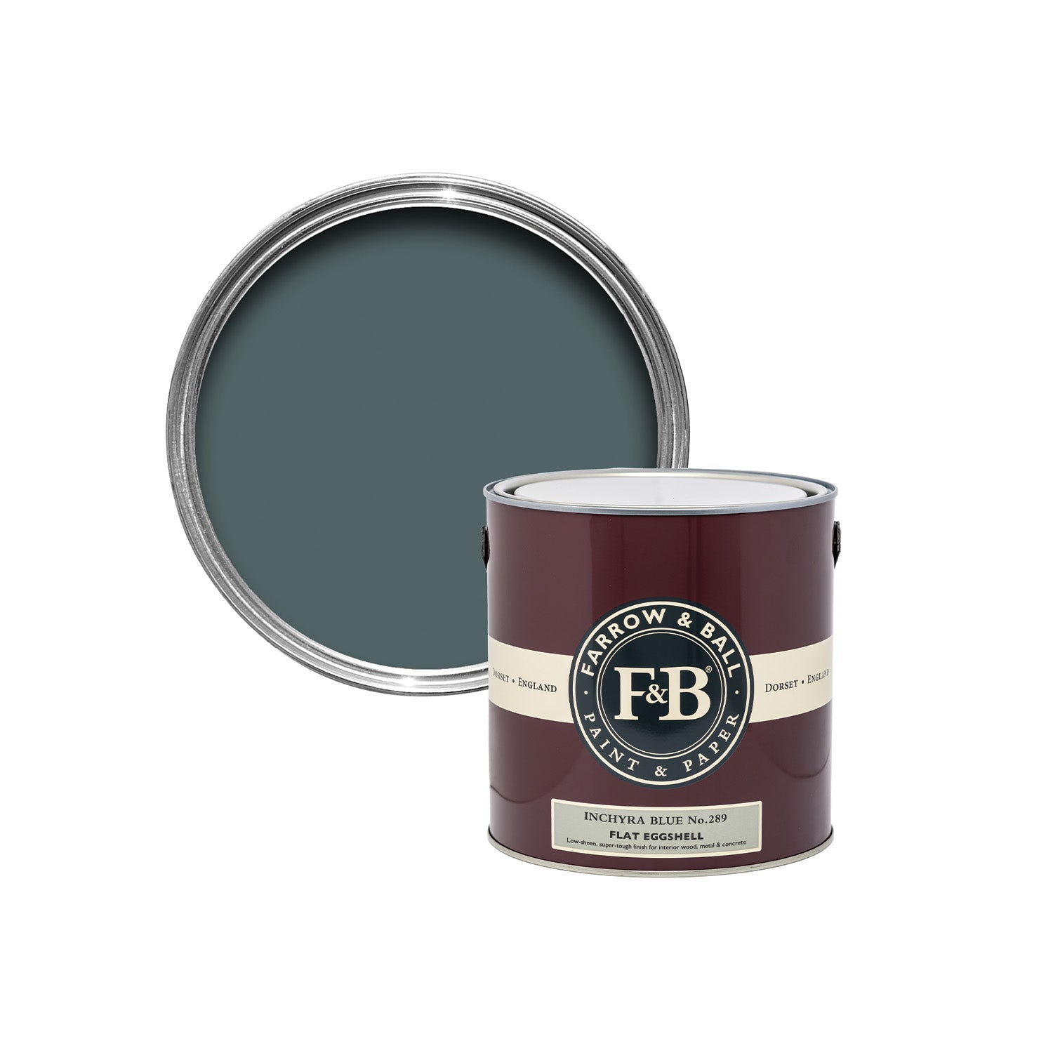Farrow & Ball Inchyra Blue No. 289 paint sample pot, duvallatelier.com