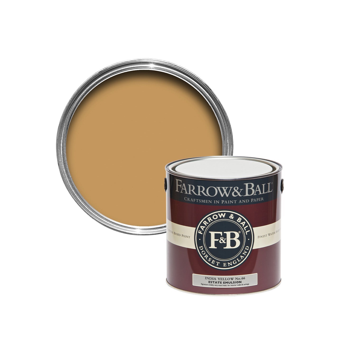 Farrow & Ball India Yellow No. 66 Paint Sample Pot, duvallatelier.com