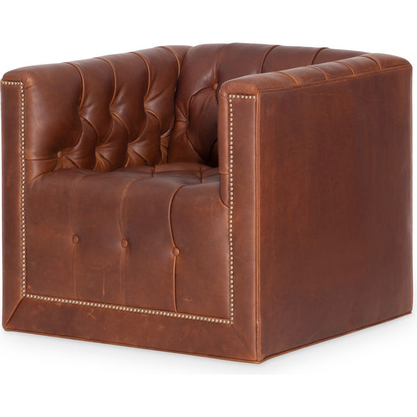 KRISSA SWIVEL CHAIR in Leather