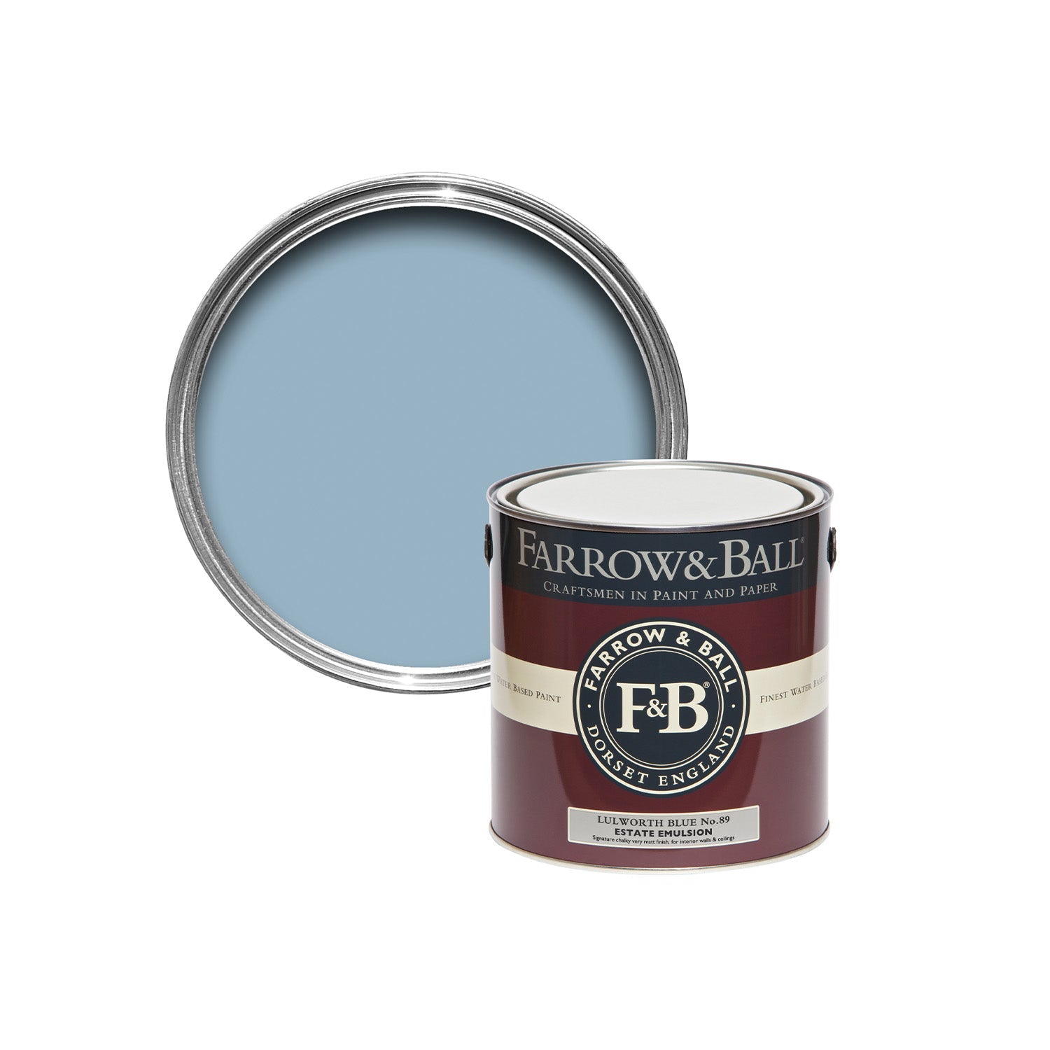 Farrow & Ball Lulworth Blue No. 89 Paint Sample Pot, duvallatelier.com