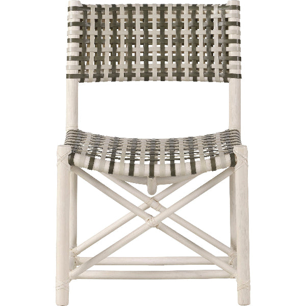ANTALYA LACED RAWHIDE ARMLESS CHAIR by McGuire, DUVALLATELIER.COM