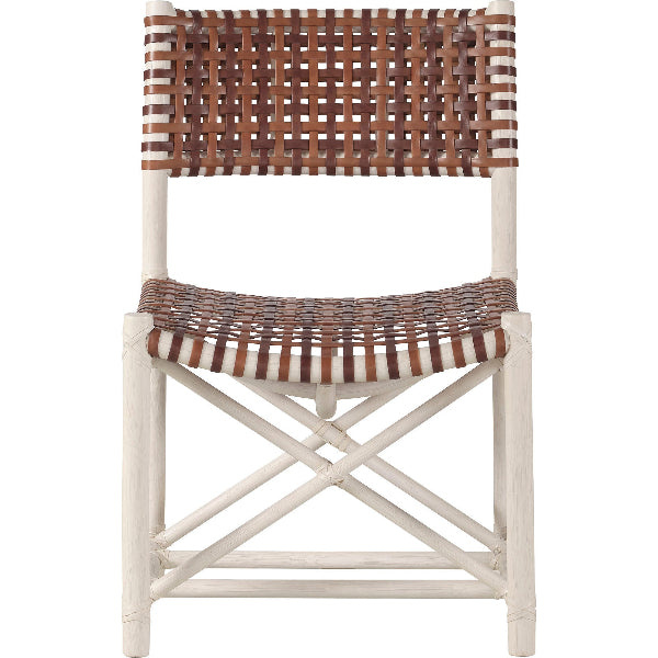ANTALYA LACED RAWHIDE ARMLESS CHAIR by McGuire, DUVALLATELIER.COM