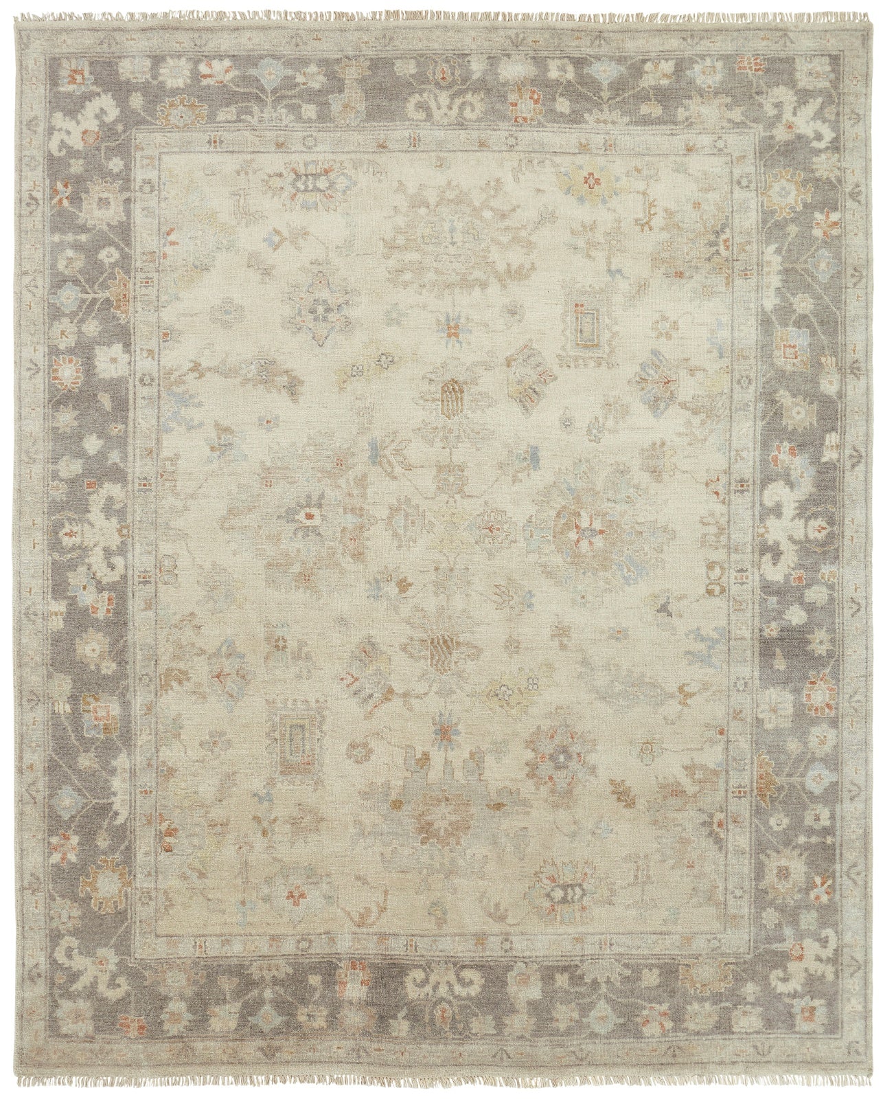 HAND KNOTTED OUSHAK MODERN EARTH RUG/RUNNER