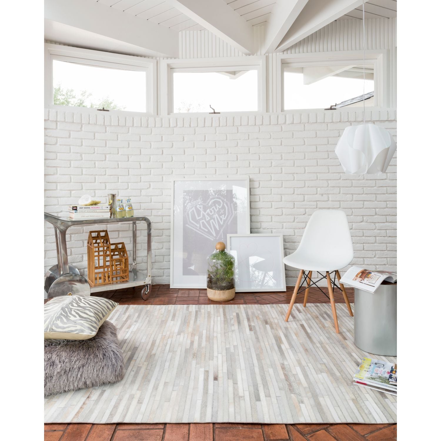 Promenade Ivory Cow Hide Rug , duvallatelier.com
