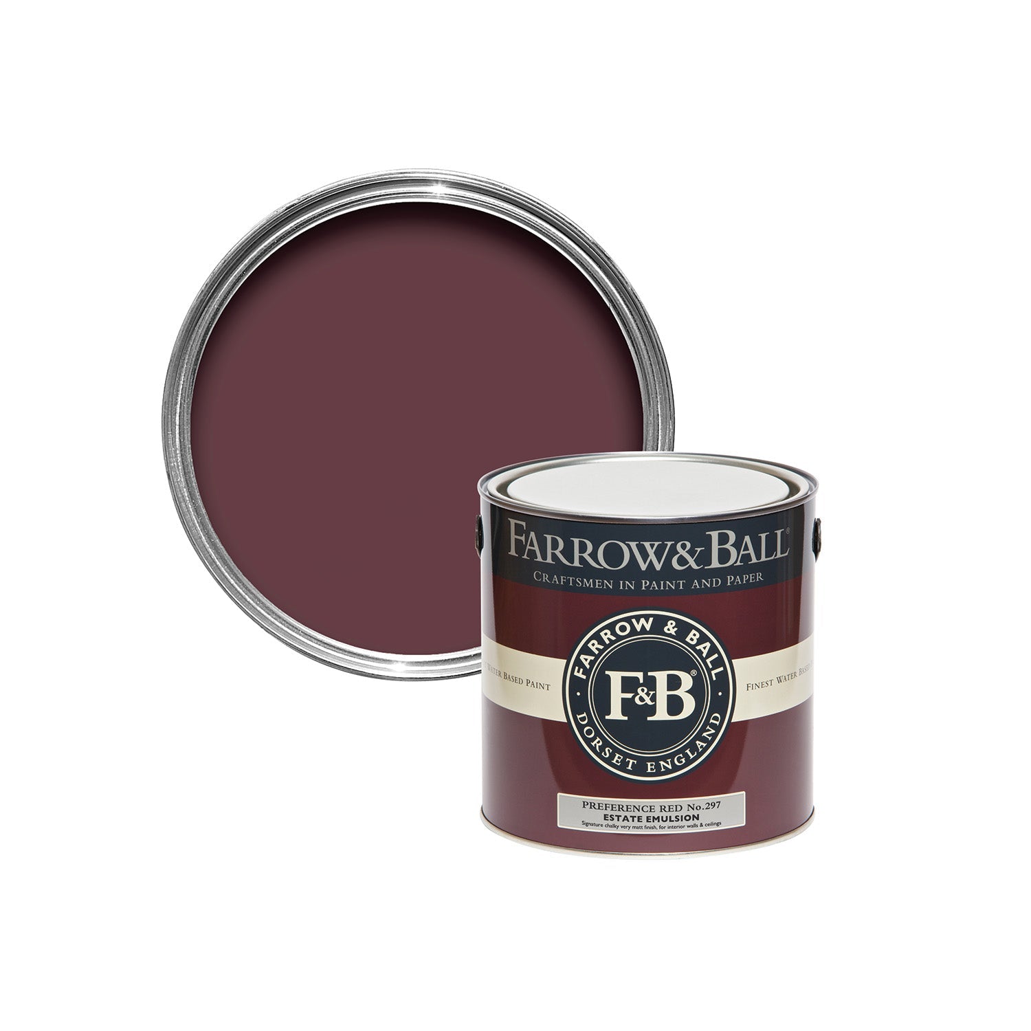 Farrow & Ball Preference Red No. 297 paint sample pot, duvallatelier.com