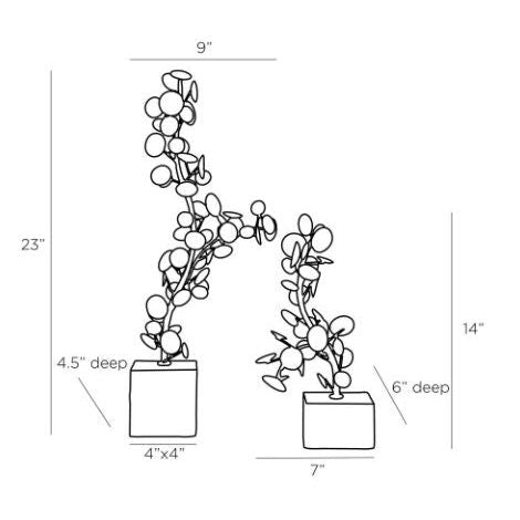 LABRYNTH SCULPTURES, SET OF 2