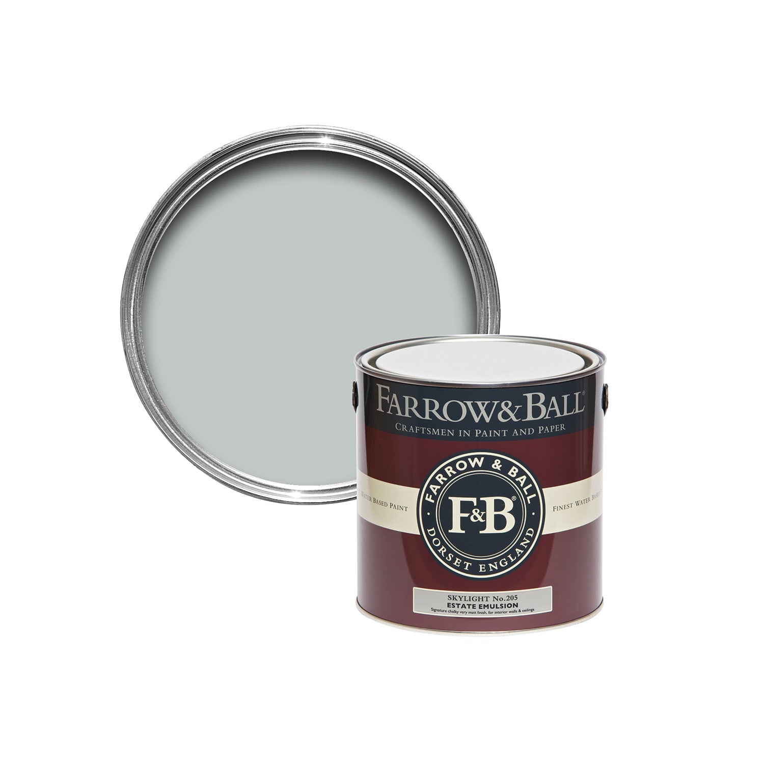 Farrow &amp; Ball Skylight No. 205 paint sample pot , duvallatelier.com