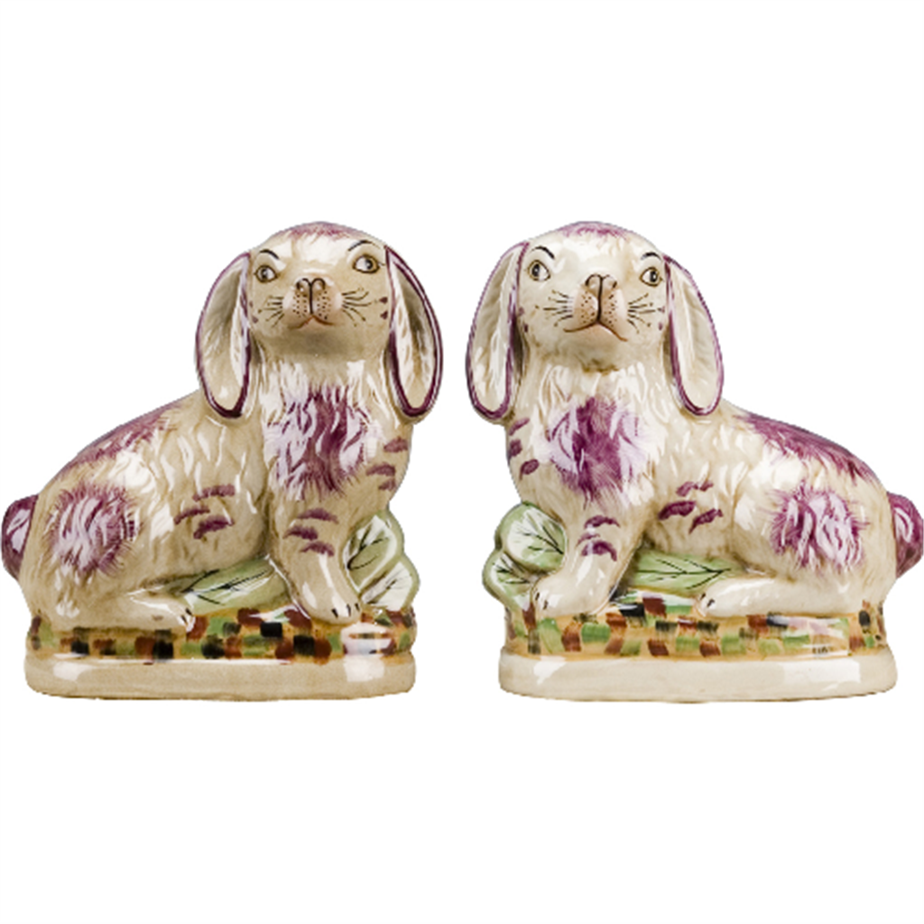 Staffordshire Bunny Ornaments Duvall Atelier