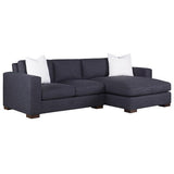 KNOX SECTIONAL in PERFORMANCE IVORY CHENILLE