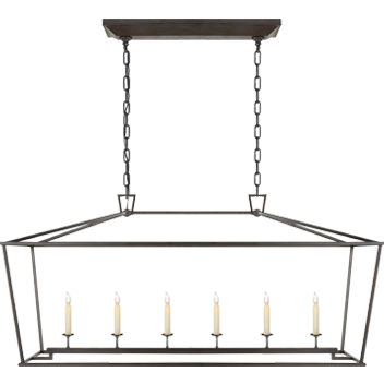 DARLANA LARGE LINEAR LANTERN IN AGED IRON