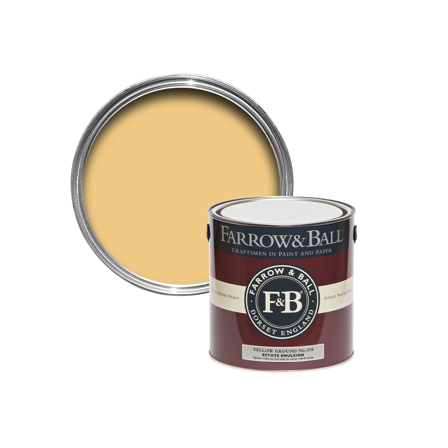 Farrow & Ball Yellow Ground No. 218 paint Sample Pot, duvallatelier.com