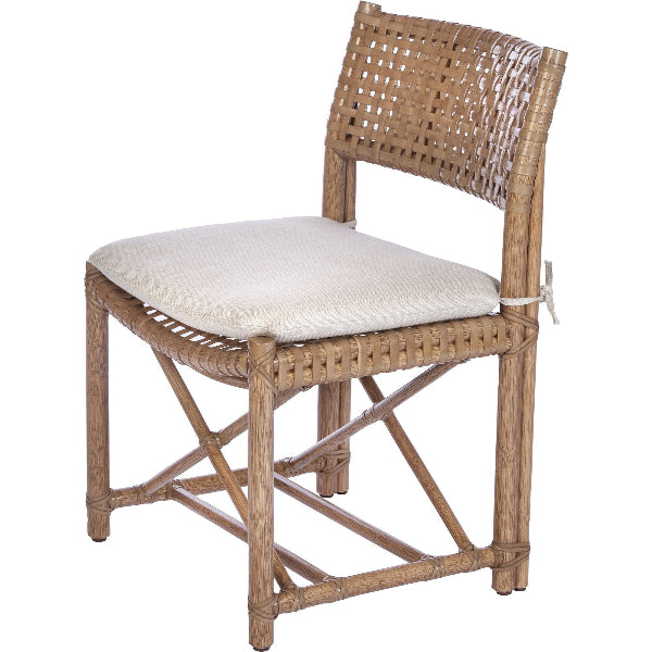 ANTALYA LACED RAWHIDE ARMLESS CHAIR by McGuire, DUVALLATELIER.COM