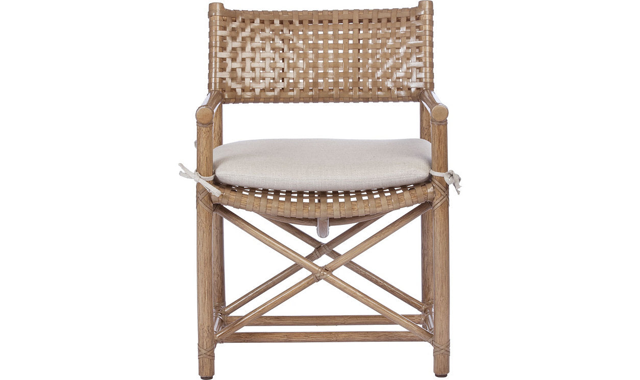 ANTALYA LACED RAWHIDE ARM CHAIR by McGuire