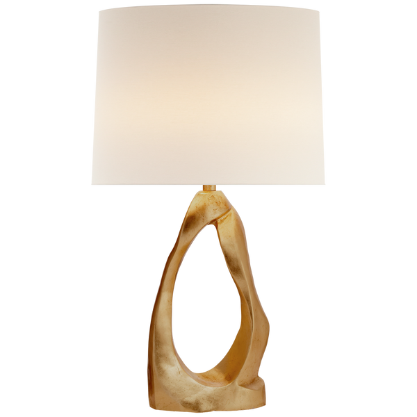 Cannes Table Lamp Gild with Linen Shade